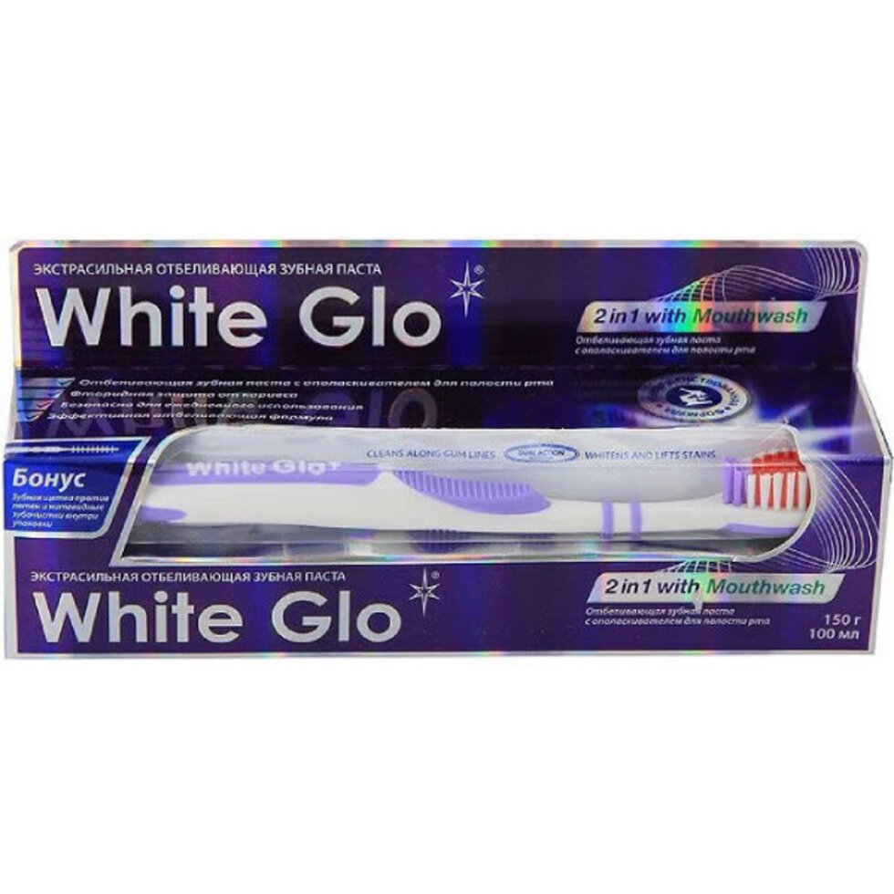 White Glo 100 ml Tooth Paste 2 in 1 With MouthWash