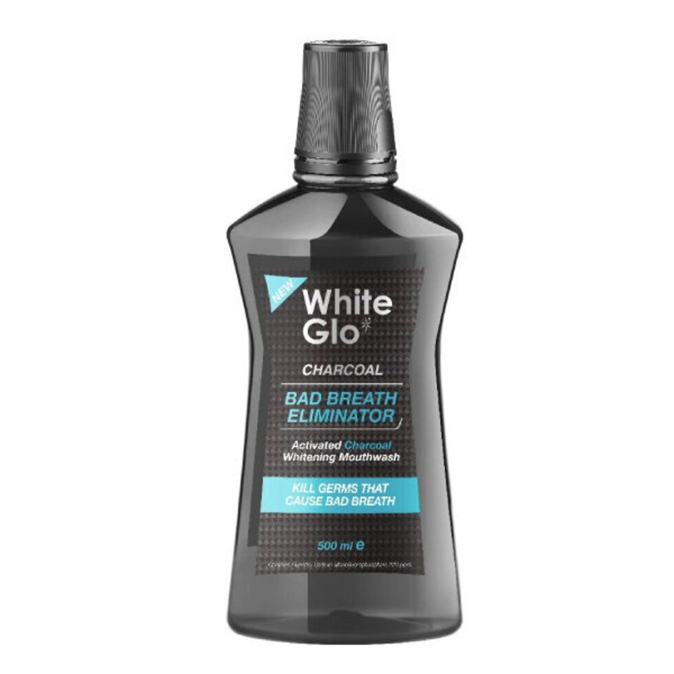 White Glo 500 ml Mouth Wash Charcoal Bad Breath