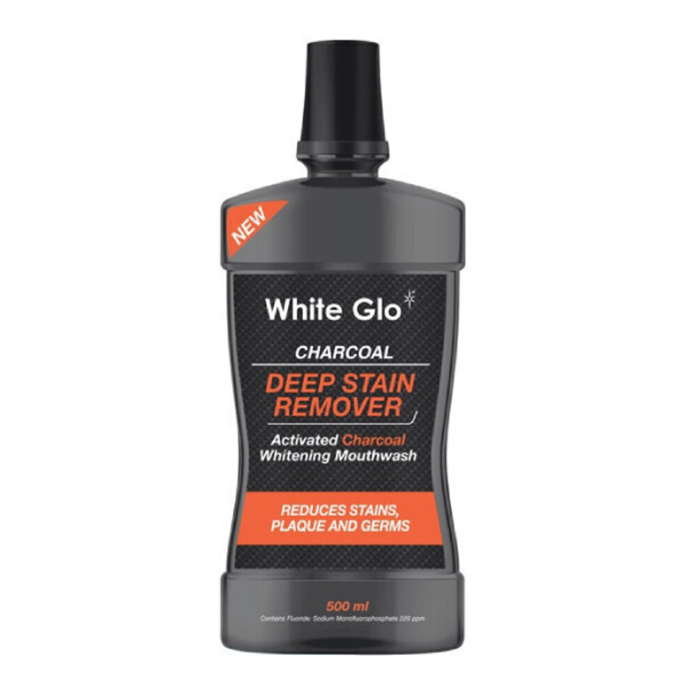 White Glo 500 ml Mouth Wash Charcoal Stain Remove